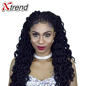 Xtrend Faux Locs Crochet Braid Twist Hair 20inch 24roots Synthetic Kanekalon Braiding wavy